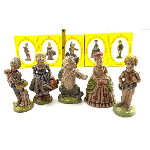 5 Wade Porcelain Figurines Nursery Favourites Complete Set 3 from 1974 Boxes - Picture 8 of 8